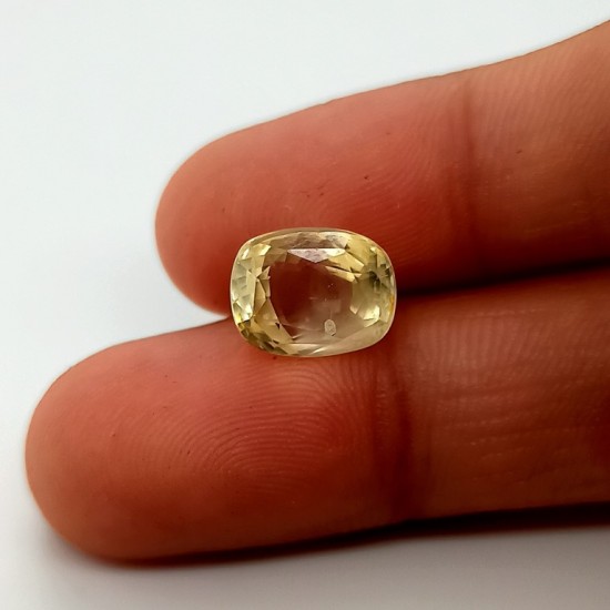 Yellow Sapphire (Pukhraj) 5.93 Ct Lab Tested Yellow Sapphire (Pukhraj) 5.93 Ct Lab Tested